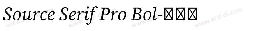 Source Serif Pro Bol字体转换